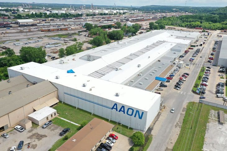 AAON Roof Retrofit Drone Image