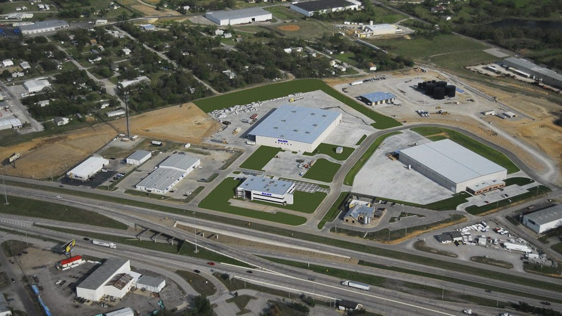 Sulzer Chemical Plant Ariel View