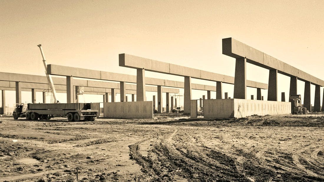 Historical Steel Building Erection Photo