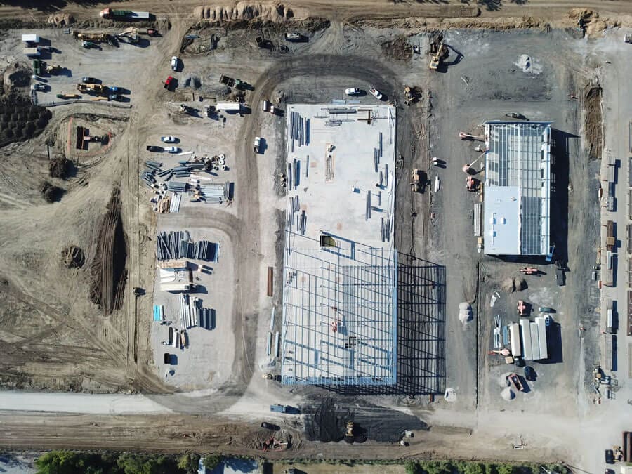 Overhead of warehouse in construction