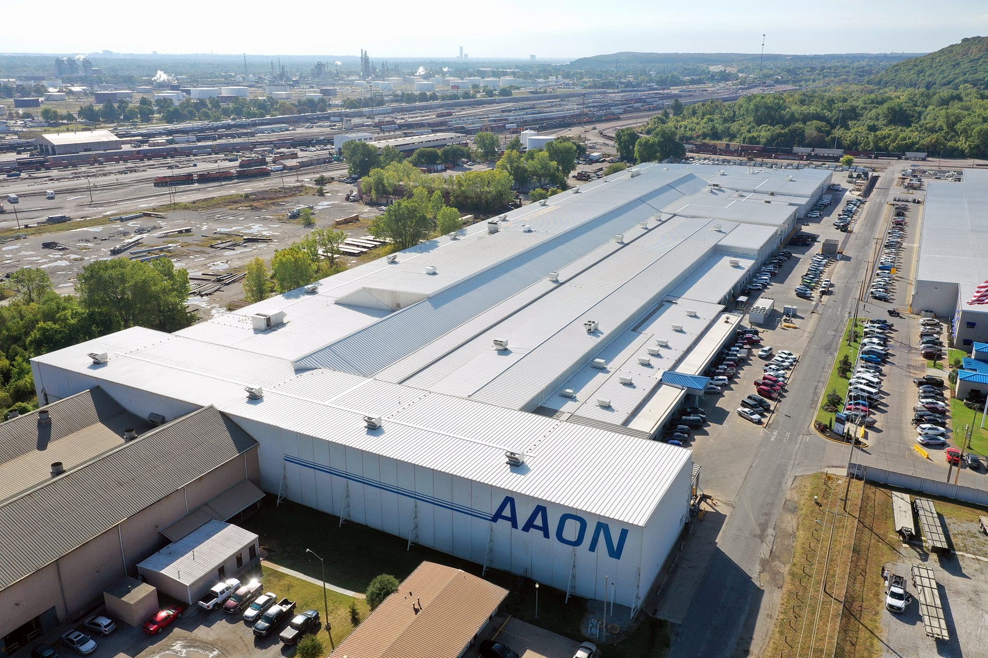 AAON_Roof_Retrofit_Redesign AAON Roof Retrofit Drone Image