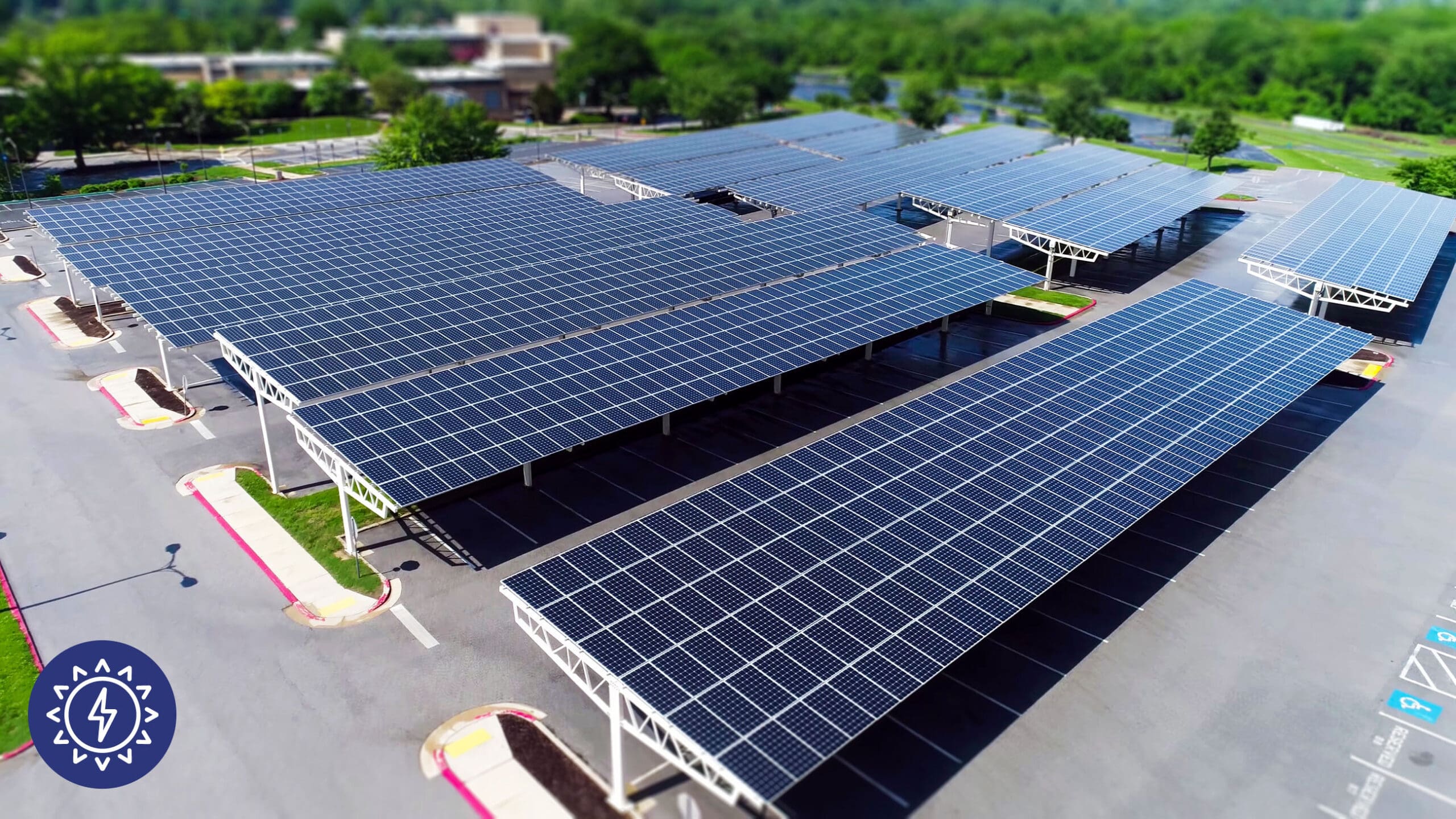 Solar Panels on a Parking Lot