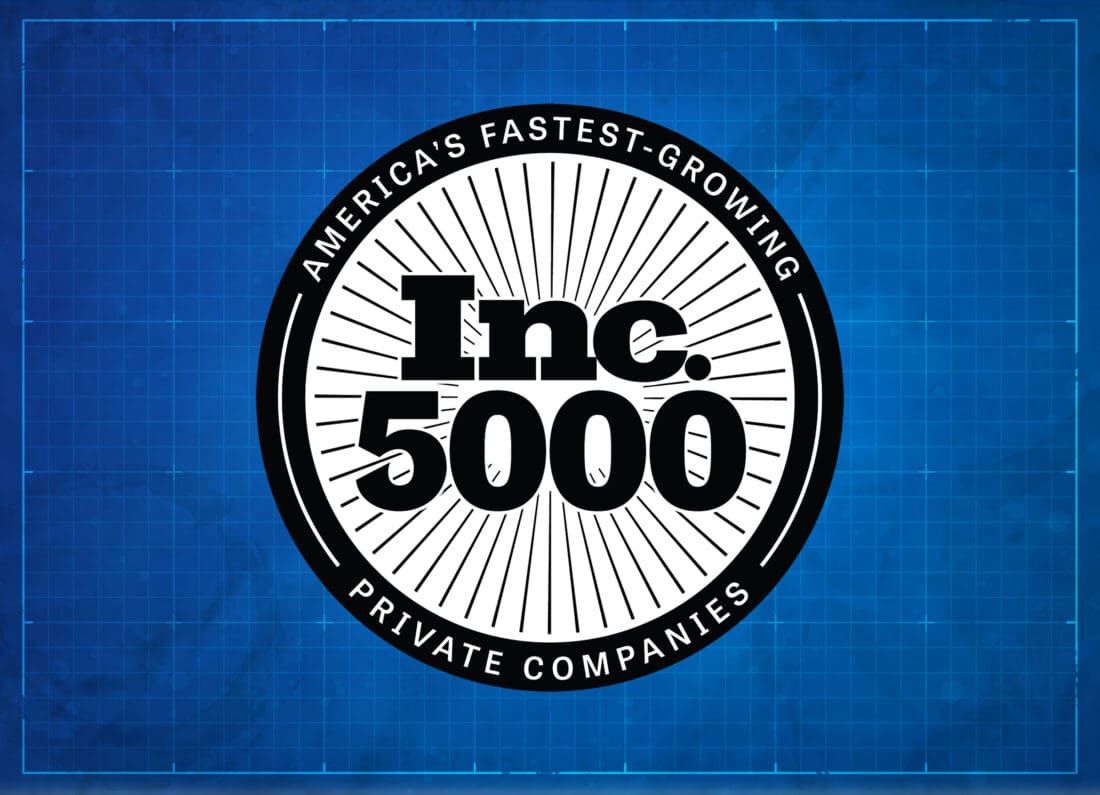 Inc 5000 logo on blue background
